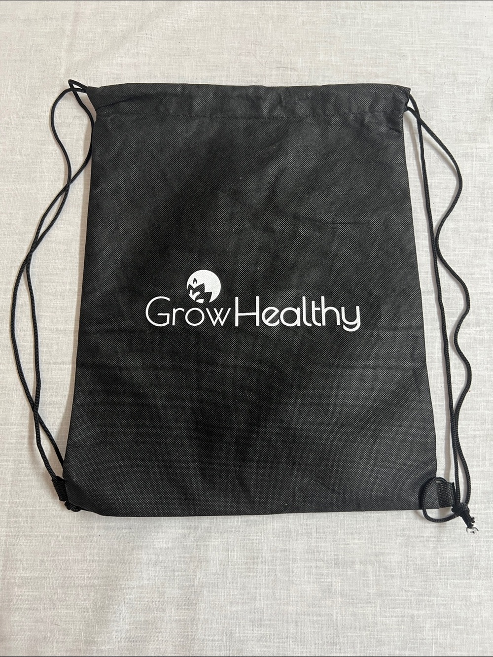 🌞 Grow Healthy Cannibus Black Drawstring Gym Bag or dustbag